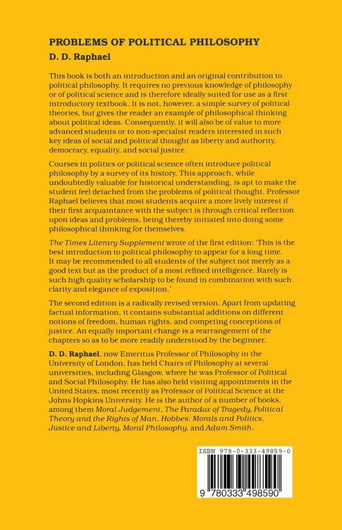 Produktbild: Problems of Political Philosophy