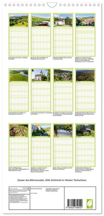 Produktbild: Familienplaner 2026 - Zauber des B&ouml;hmerwalds. Stille Sch&ouml;nheit im Westen Tschechiens mit 5 Spalten (Wandkalender, 21 x 45 cm) CALVENDO