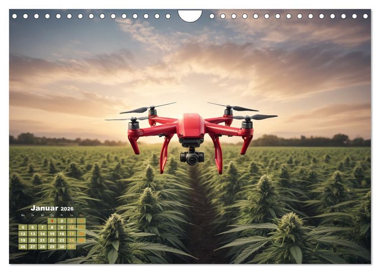 Produktbild: Wundersch&ouml;ne Cannabisfelder (Wandkalender 2026 DIN A4 quer), CALVENDO Monatskalender