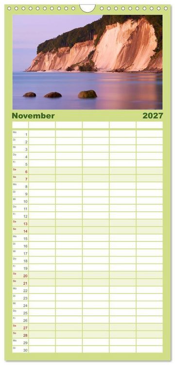 Produktbild: Familienplaner 2027 - R&uuml;gen - Jasmund Nationalpark mit 5 Spalten (Wandkalender, 21 x 45 cm) CALVENDO