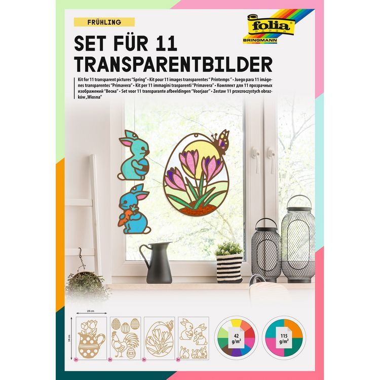 Produktbild: folia Transparentbilder Set Fr&uuml;hling f&uuml;r 11 Bilder