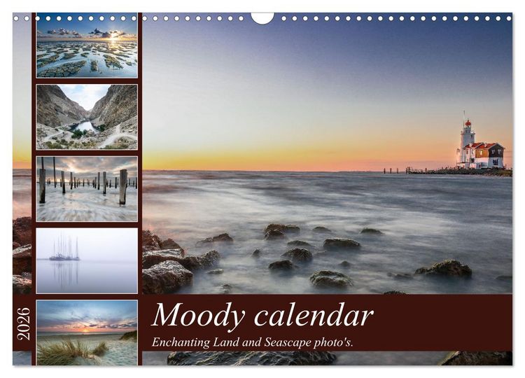 Produktbild: Moody calendar (Wall Calendar 2026 DIN A3 landscape), CALVENDO 12 Month Wall Calendar
