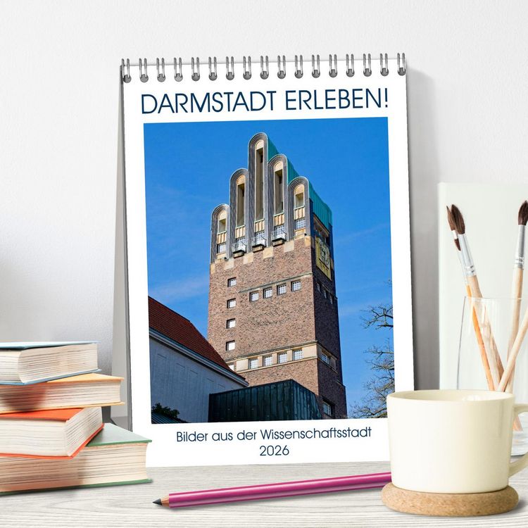 Produktbild: Darmstadt erleben! (Tischkalender 2026 DIN A5 hoch), CALVENDO Monatskalender