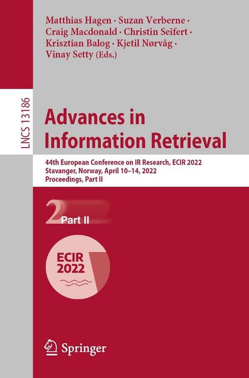 Produktbild: Advances in Information Retrieval