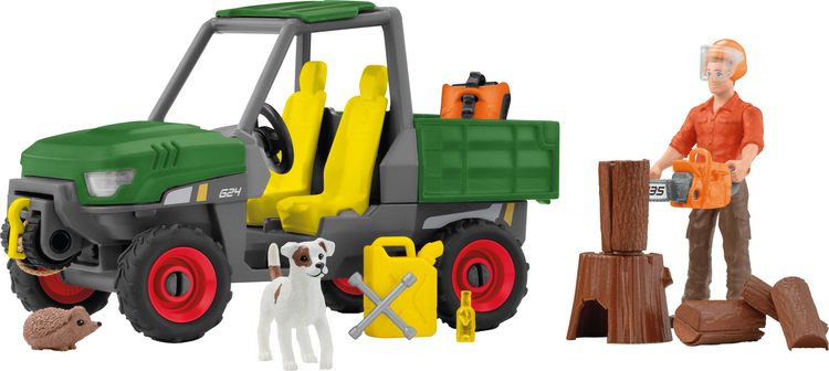 Produktbild: schleich&reg; Farm World Waldbauer mit Fahrzeug