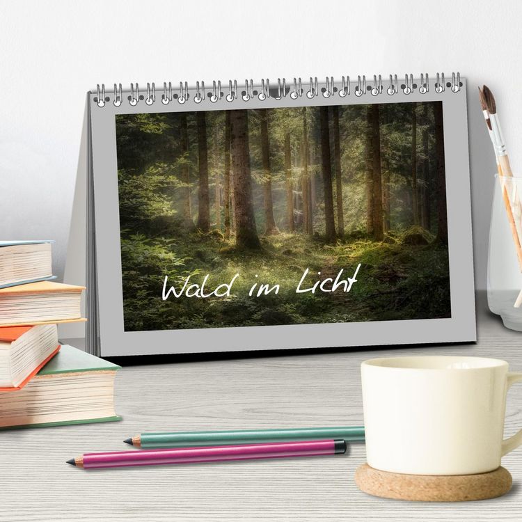 Produktbild: Wald im Licht (Tischkalender 2026 DIN A5 quer), CALVENDO Monatskalender