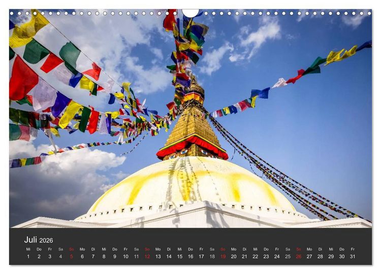 Produktbild: Nepal 2026 - Dem Himmel so nah (Wandkalender 2026 DIN A3 quer), CALVENDO Monatskalender