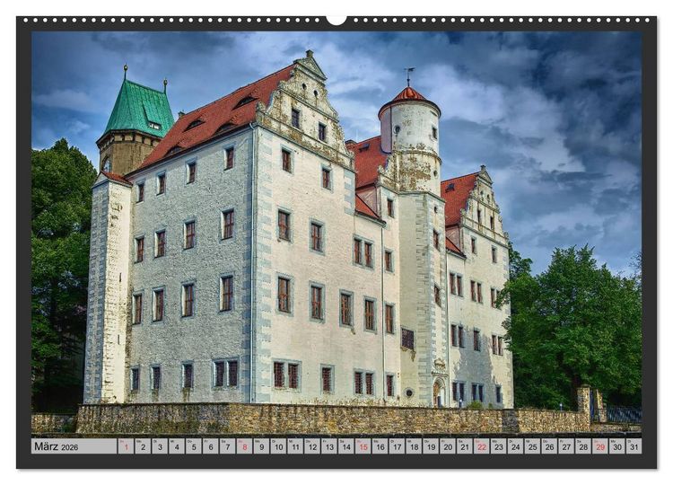 Produktbild: Burgen und Schl&ouml;sser um Dresden (Wandkalender 2026 DIN A2 quer), CALVENDO Monatskalender