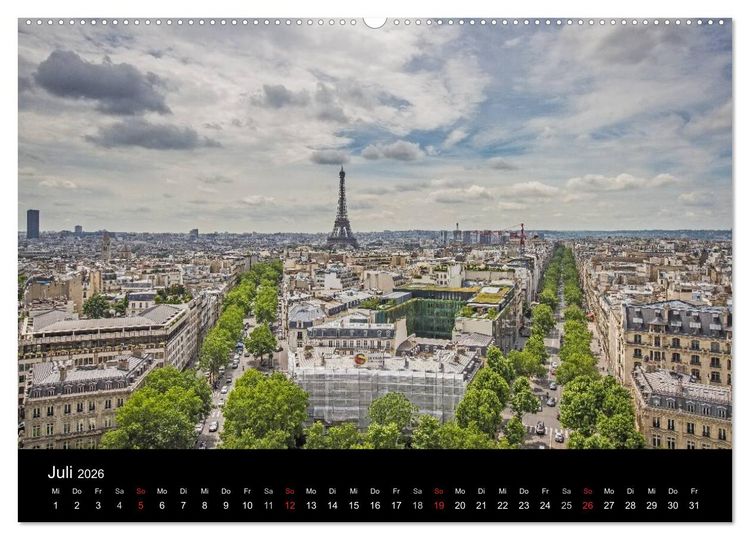 Produktbild: Paris (hochwertiger Premium Wandkalender 2026 DIN A2 quer), Kunstdruck in Hochglanz