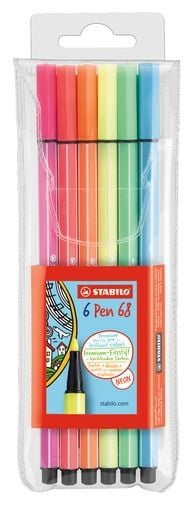 Produktbild: STABILO Premium-Filzstift - Pen 68 - 6er Pack - 6 Neonfarben