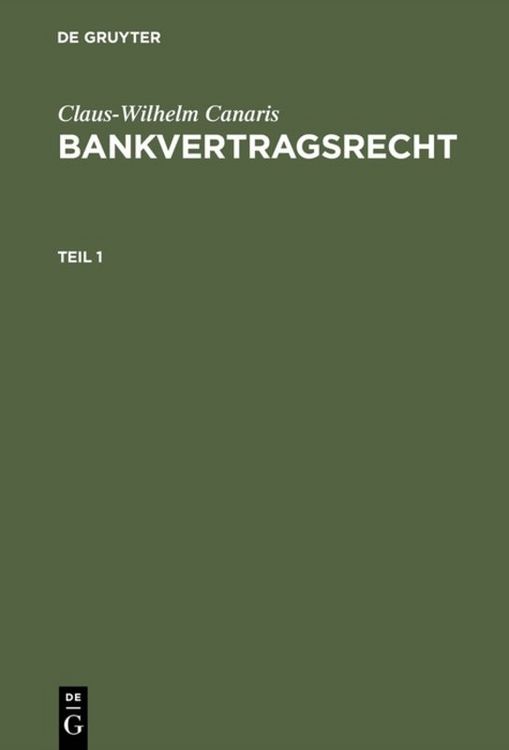 Produktbild: Bankvertragsrecht. Teil 1