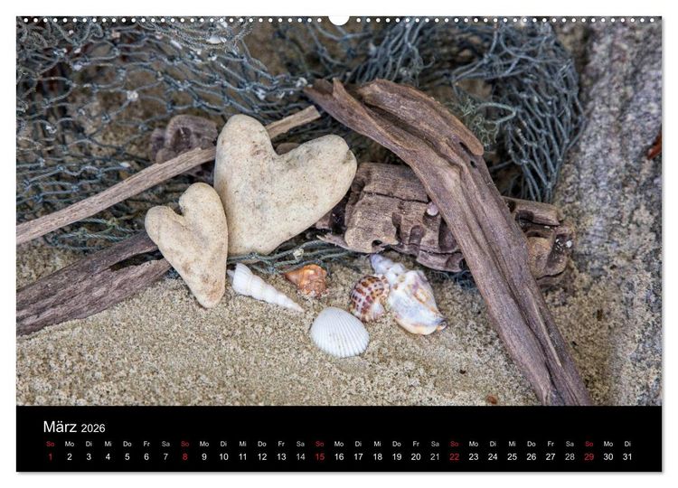 Produktbild: Strandgut und Meer 2026 (hochwertiger Premium Wandkalender 2026 DIN A2 quer), Kunstdruck in Hochglanz