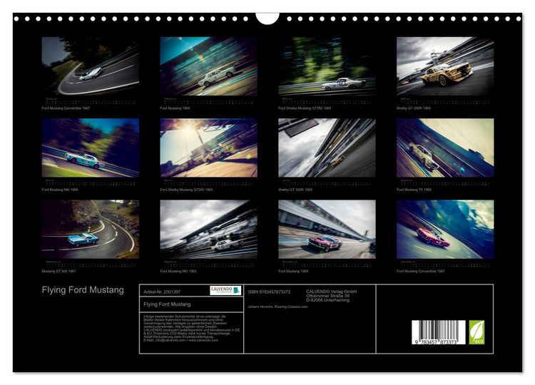 Produktbild: Flying Ford Mustang (Wandkalender 2026 DIN A3 quer), CALVENDO Monatskalender