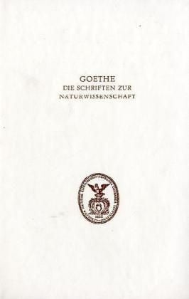 Produktbild: Goethe. Die Schriften zur Naturwissenschaft (Leopoldina)