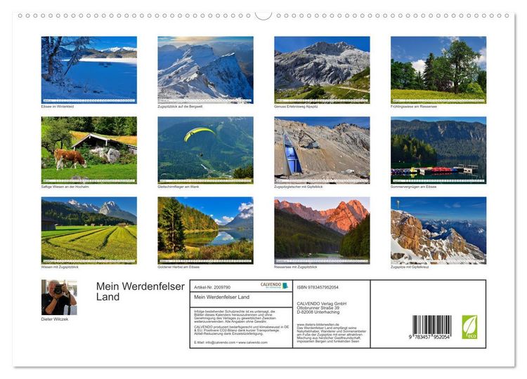 Produktbild: Mein Werdenfelser Land (hochwertiger Premium Wandkalender 2026 DIN A2 quer), Kunstdruck in Hochglanz