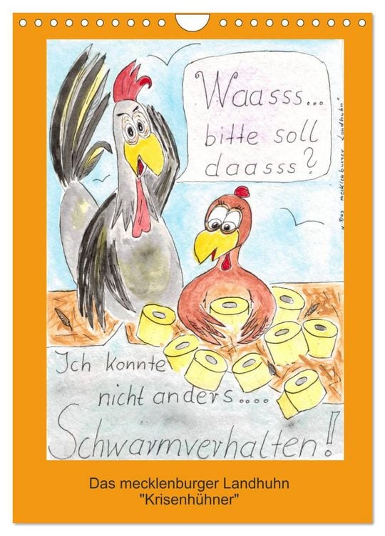 Produktbild: Das mecklenburger Landhuhn "Krisenh&uuml;hner" (Wandkalender 2026 DIN A4 hoch), CALVENDO Monatskalender