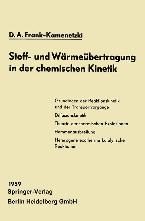 Produktbild: Stoff- und W&auml;rme&uuml;bertragung in der chemischen Kinetik