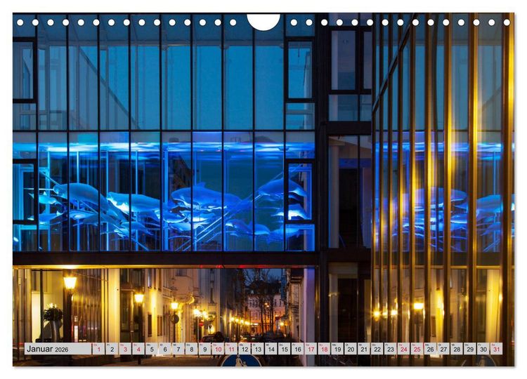 Produktbild: Es wird Nacht in Duisburg (Wandkalender 2026 DIN A4 quer), CALVENDO Monatskalender