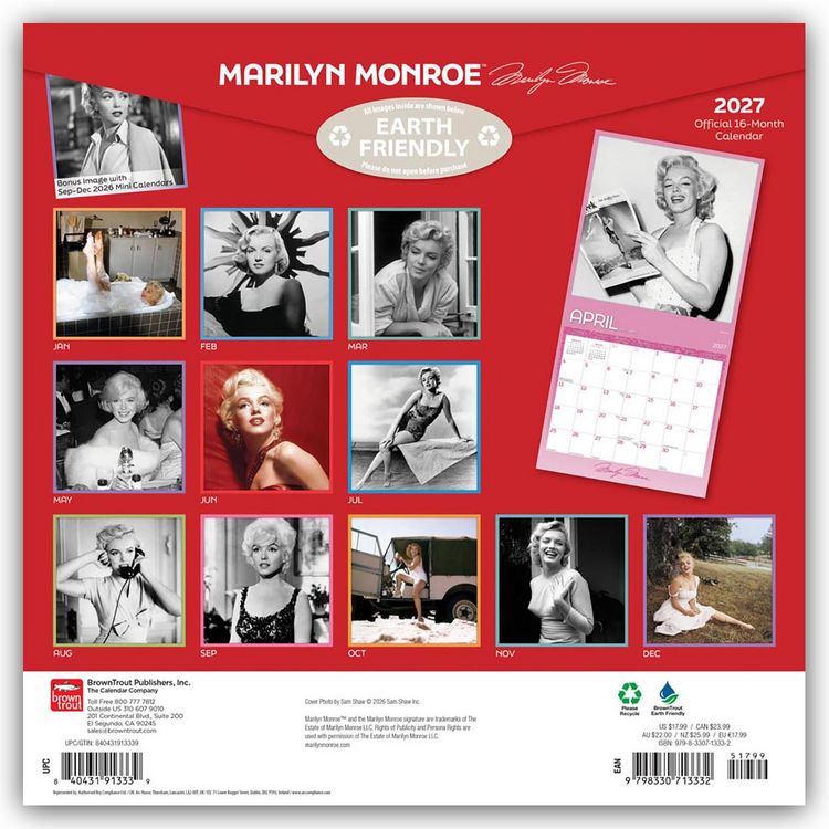 Produktbild: Marilyn Monroe 2027&ndash; 16-Monatskalender