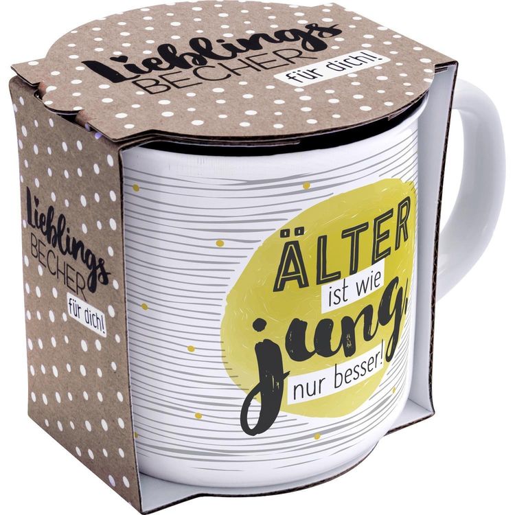 Produktbild: GRUSS & CO 47519 Becher "&Auml;LTER ist wie jung/VPE 2 Ex.