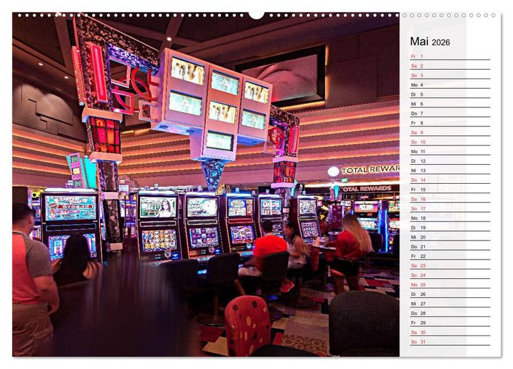 Produktbild: Las Vegas - Die bunte Welt der Casinos (hochwertiger Premium Wandkalender 2026 DIN A2 quer), Kunstdruck in Hochglanz