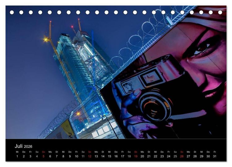 Produktbild: Frankfurt Skylights 2026 (Tischkalender 2026 DIN A5 quer), CALVENDO Monatskalender