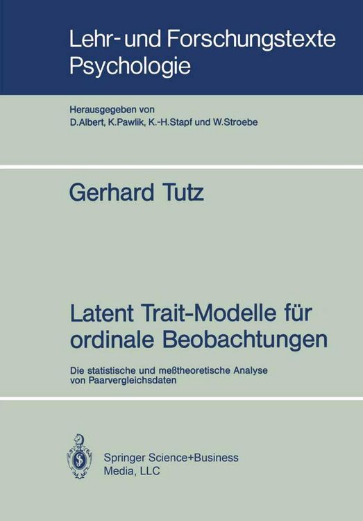 Produktbild: Latent Trait-Modelle f&uuml;r ordinale Beobachtungen