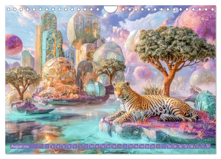 Produktbild: Surreale wunderliche Landschaften - Kreativwerke (Wandkalender 2026 DIN A4 quer), CALVENDO Monatskalender