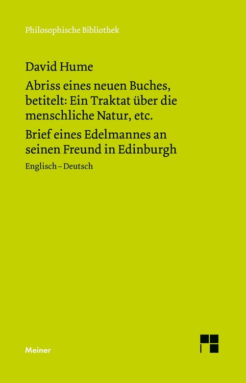 Produktbild: Abriss eines neuen Buches, betitelt: Ein Traktat &uuml;ber die menschliche Natur, etc. / Brief eines Edelmannes an seinen Freund in Edinburgh