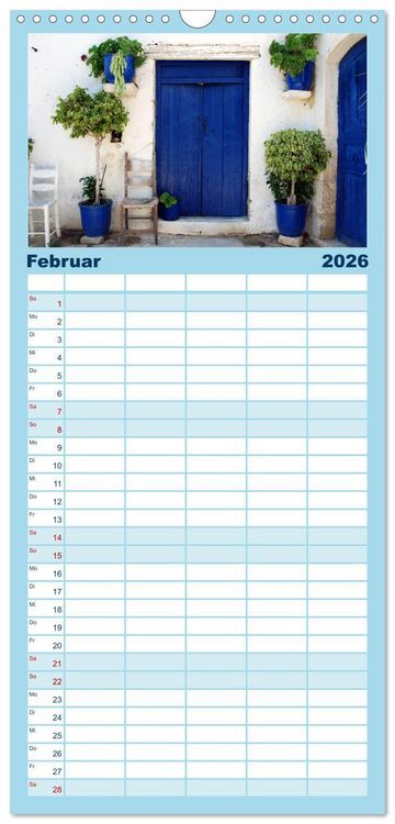 Produktbild: Familienplaner 2026 - Kreta - Griechischer Inseltraum mit 5 Spalten (Wandkalender, 21 x 45 cm) CALVENDO