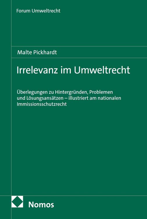Produktbild: Irrelevanz im Umweltrecht