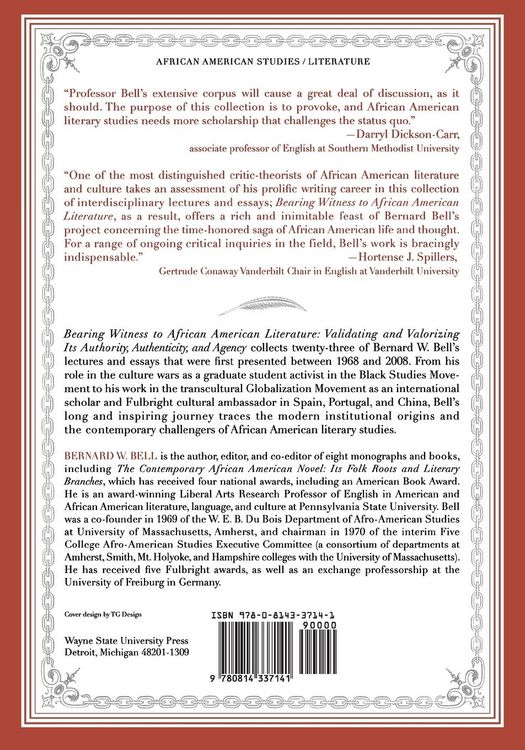 Produktbild: Bearing Witness to African American Literature