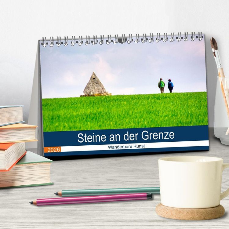 Produktbild: Steine an der Grenze - Wanderbare Kunst (Tischkalender 2026 DIN A5 quer), CALVENDO Monatskalender