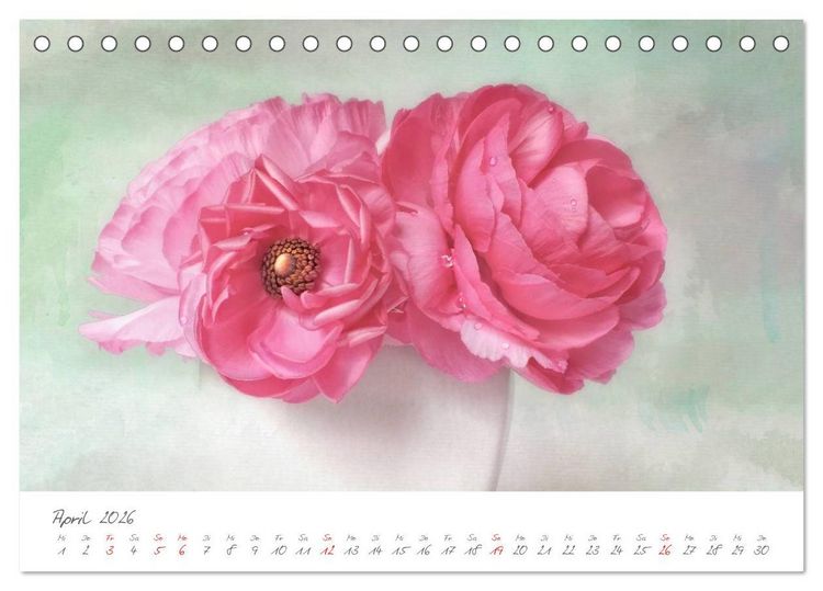 Produktbild: Bl&uuml;ten Poesie (Tischkalender 2026 DIN A5 quer), CALVENDO Monatskalender