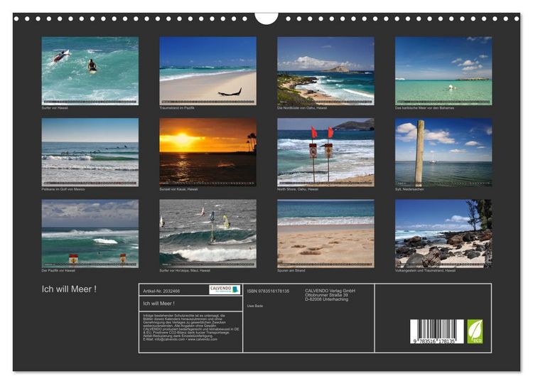 Produktbild: Ich will Meer ! (Wandkalender 2026 DIN A3 quer), CALVENDO Monatskalender