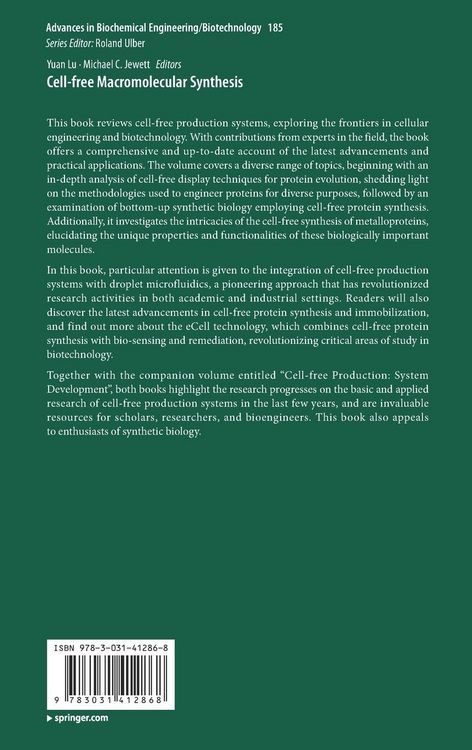 Produktbild: Cell-free Macromolecular Synthesis
