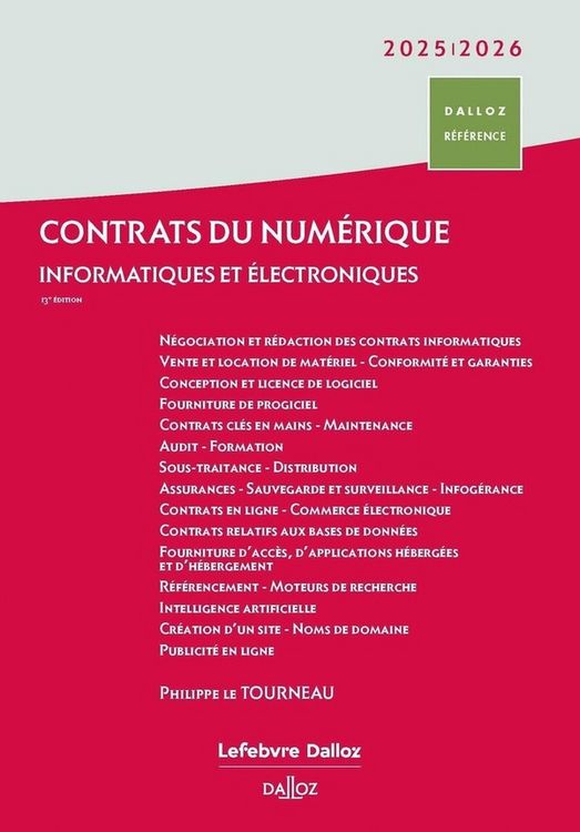 Produktbild: Contrats du num&eacute;rique : informatiques et &eacute;lectroniques : 2025-2026