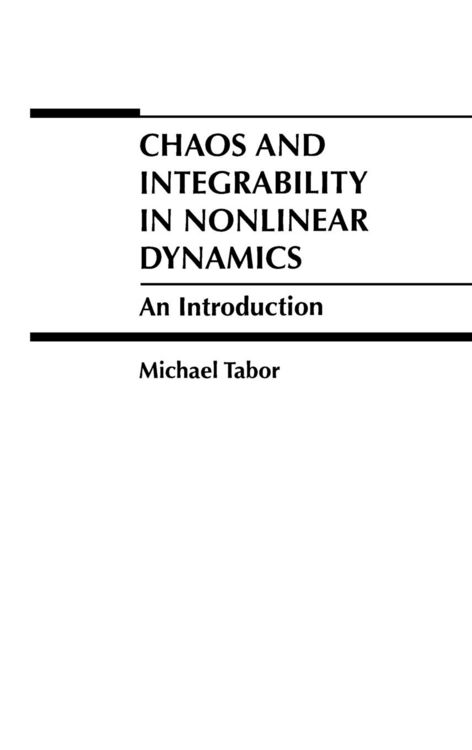 Produktbild: Chaos and Integrability in Nonlinear Dynamics