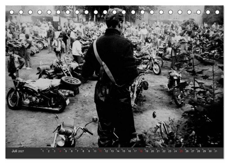 Produktbild: east Rider - Biker und Bikes aus der DDR (Tischkalender 2027 DIN A5 quer), CALVENDO Monatskalender