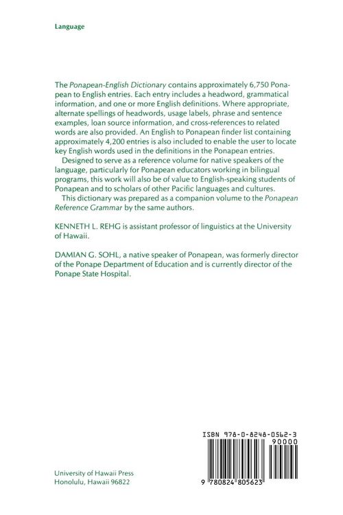 Produktbild: Ponapean-English Dictionary