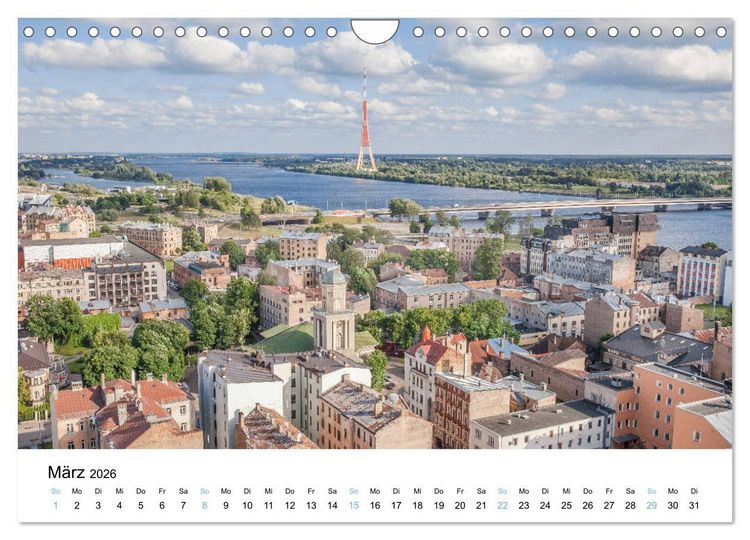 Produktbild: Riga - Metropole des Baltikums (Wandkalender 2026 DIN A4 quer), CALVENDO Monatskalender