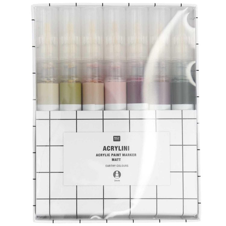 Produktbild: Acrylini Marker Set Earthy Colours, 7 Farben