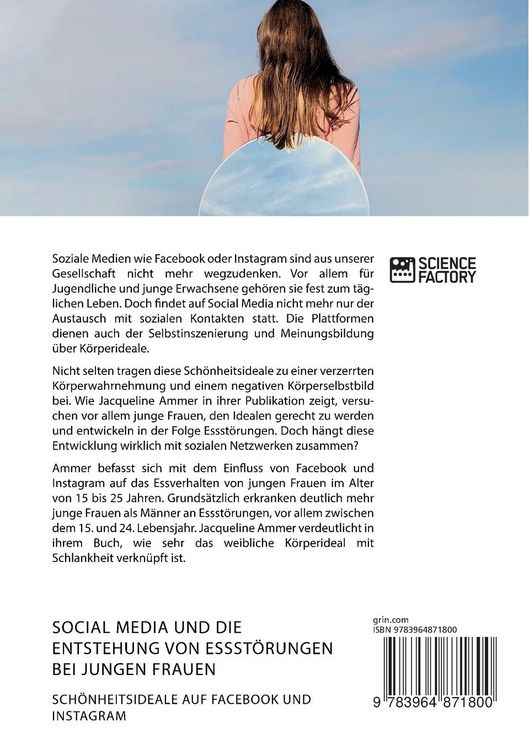 Produktbild: Social Media und die Entstehung von Essst&ouml;rungen bei jungen Frauen. Sch&ouml;nheitsideale auf Facebook und Instagram