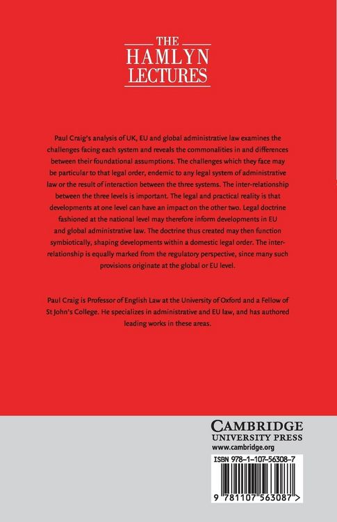 Produktbild: UK, EU and Global Administrative Law