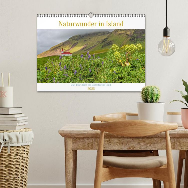 Produktbild: Naturwunder in Island (Wandkalender 2026 DIN A3 quer), CALVENDO Monatskalender