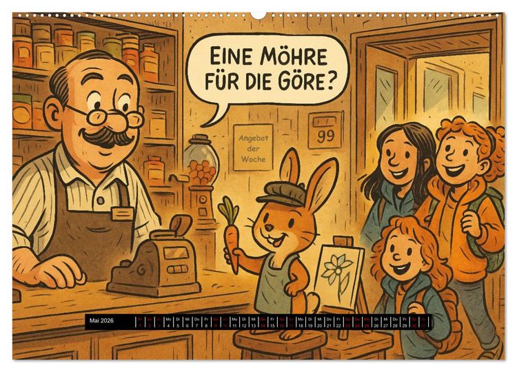 Produktbild: Tierischer Berufsalltag (hochwertiger Premium Wandkalender 2026 DIN A2 quer), Kunstdruck in Hochglanz
