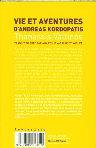 Produktbild: Vie et aventure d'Andreas Kordopatis : l'Am&eacute;rique