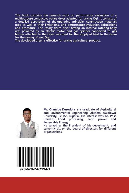 Produktbild: Performance Evaluation of Conductive Rotary Dryer for Drying OGI