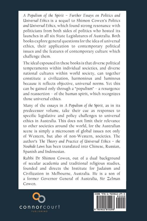 Produktbild: A Populism Of The Spirit - Further Essays in Politics and Universal Ethics