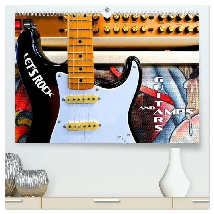 Produktbild: Guitars and Amps - Let's Rock (High Quality Premium Wall Calendar 2026 DIN A2 landscape),CALVENDO 12 Month Wall Calendar